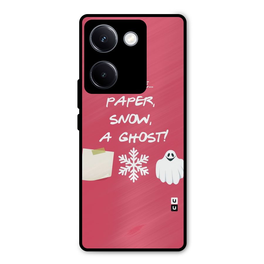 Snow Paper Metal Back Case for Vivo Y300 Plus