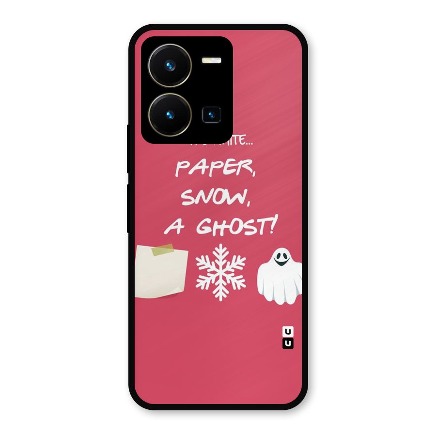 Snow Paper Metal Back Case for Vivo Y35