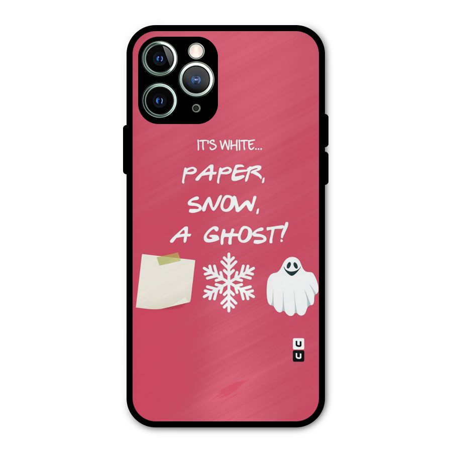 Snow Paper Metal Back Case for iPhone 11 Pro Max