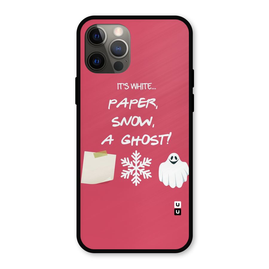 Snow Paper Metal Back Case for iPhone 12 Pro