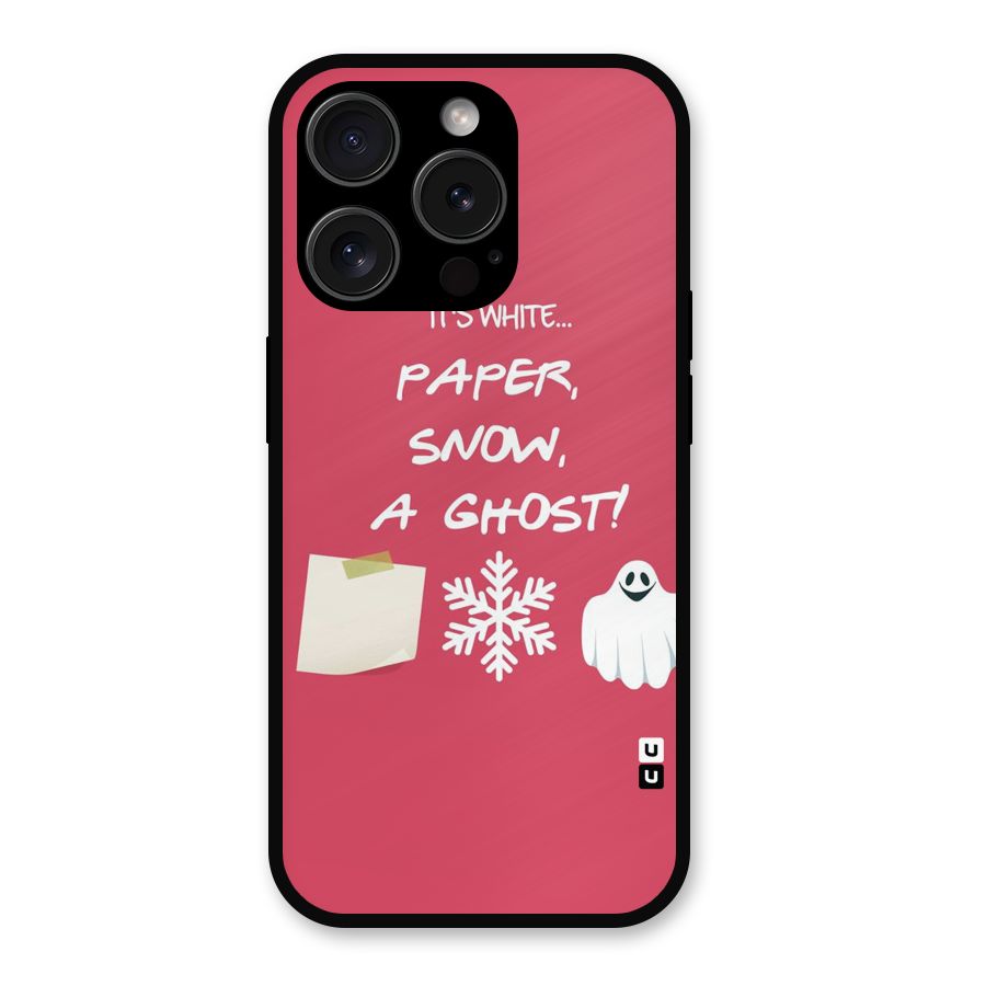 Snow Paper Metal Back Case for iPhone 15 Pro