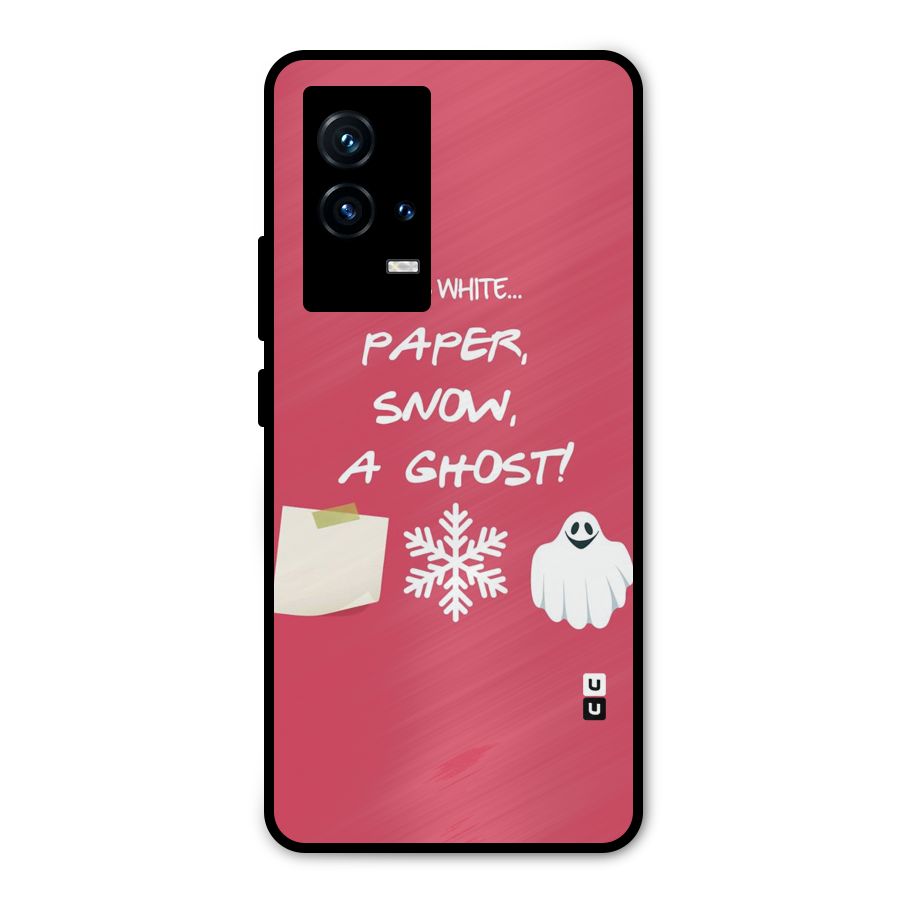Snow Paper Metal Back Case for iQOO 9 5G