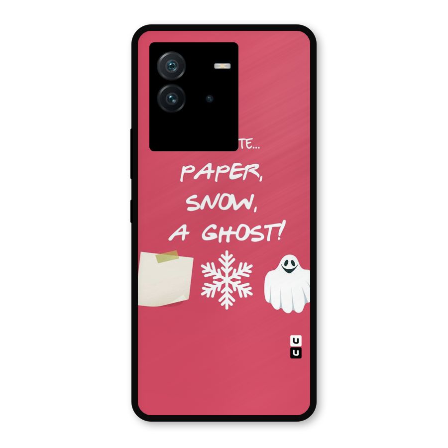 Snow Paper Metal Back Case for iQOO Neo 6 5G