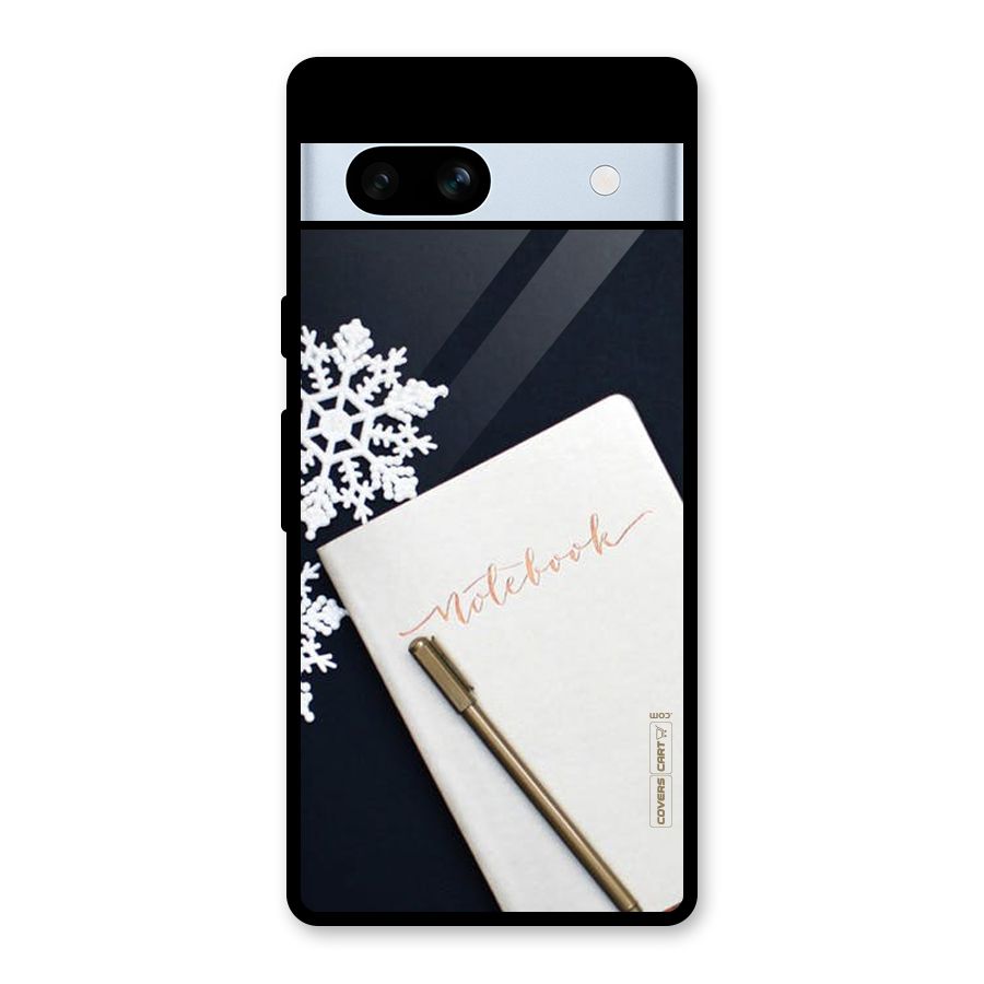 Snowflake Notebook Glass Back Case for Google Pixel 7a
