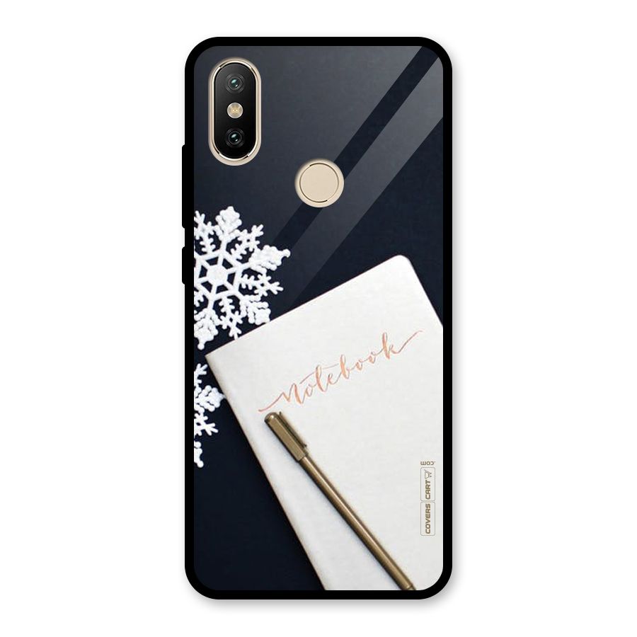 Snowflake Notebook Glass Back Case for Redmi A2