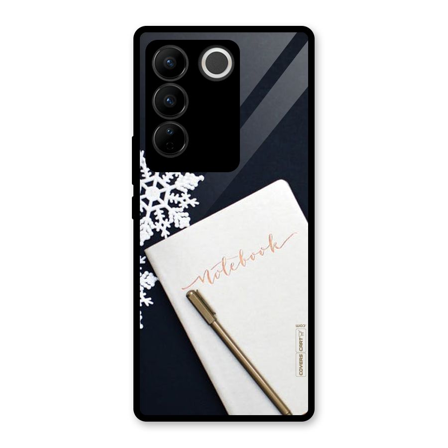 Snowflake Notebook Glass Back Case for Vivo V27