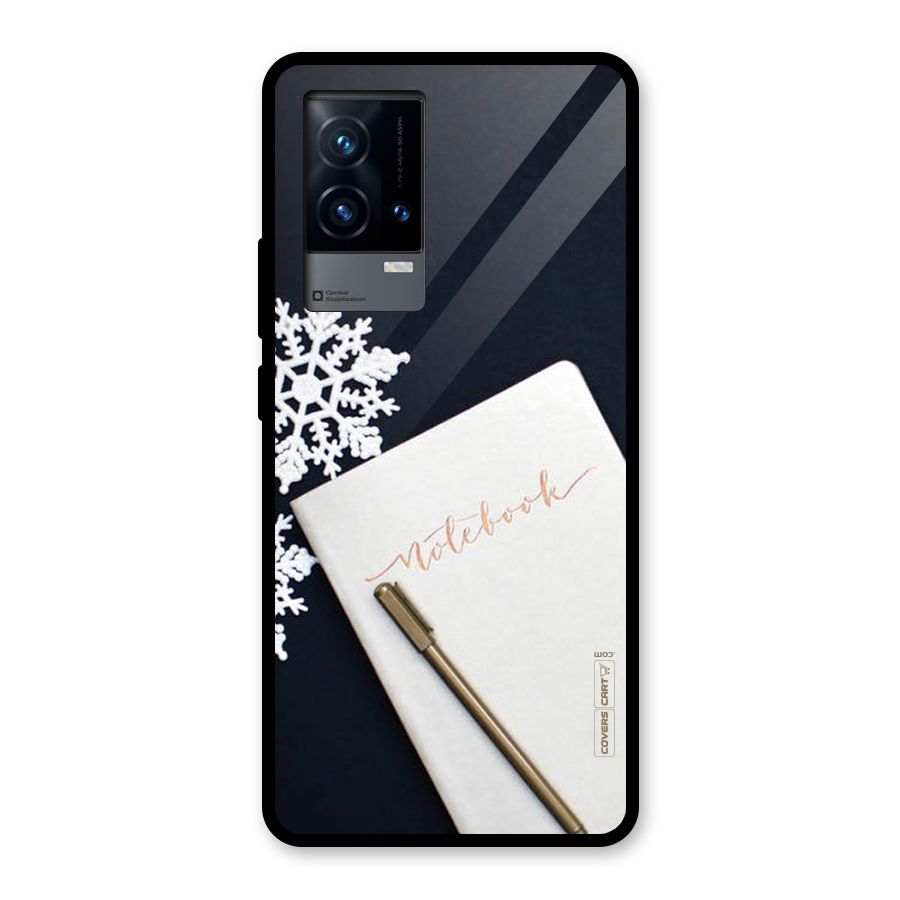 Snowflake Notebook Glass Back Case for iQOO 9 5G