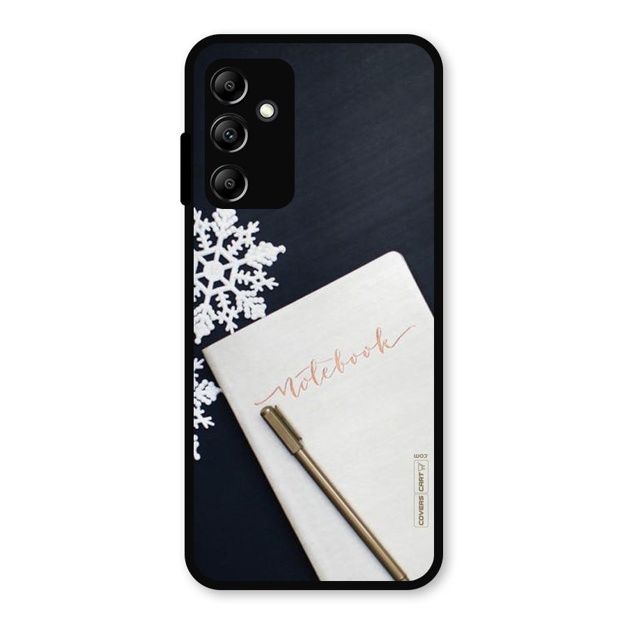 Snowflake Notebook Metal Back Case for Galaxy A14 5G