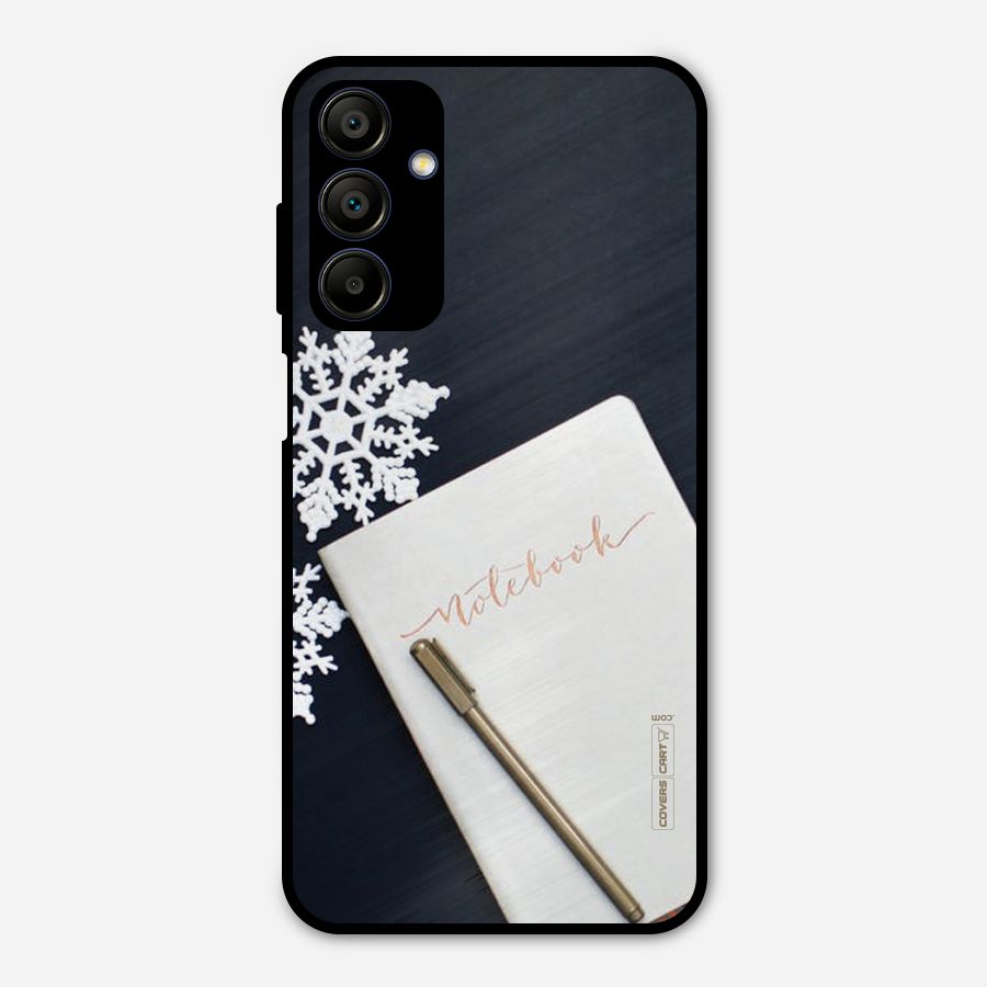 Snowflake Notebook Metal Back Case for Galaxy A15 5G