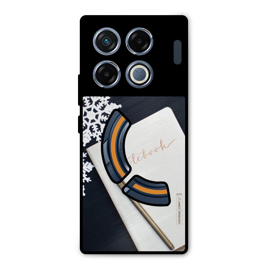 Snowflake Notebook Metal Back Case for Infinix GT 20 Pro