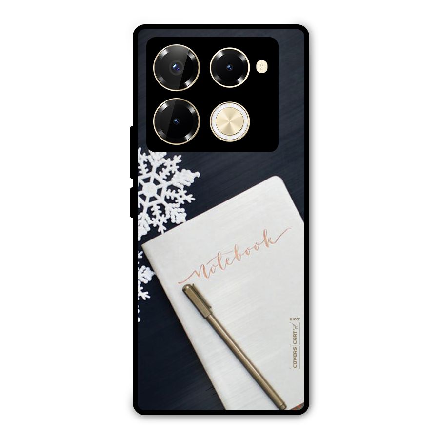 Snowflake Notebook Metal Back Case for Infinix Note 40 Pro