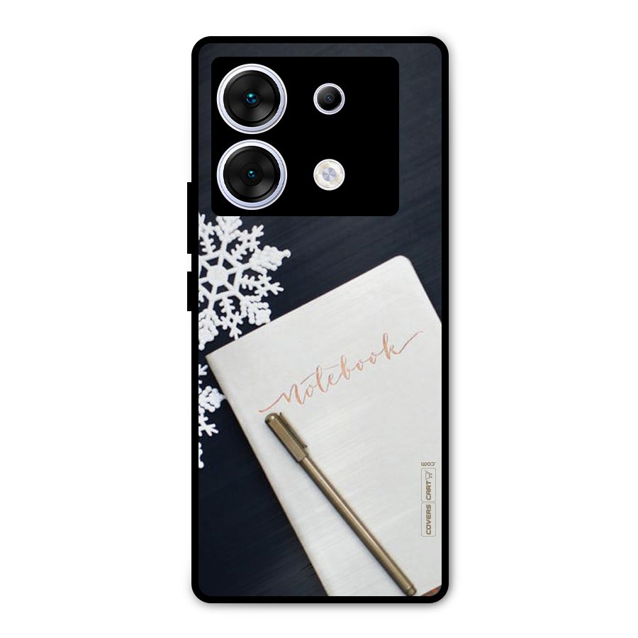 Snowflake Notebook Metal Back Case for Infinix Zero 30 5G