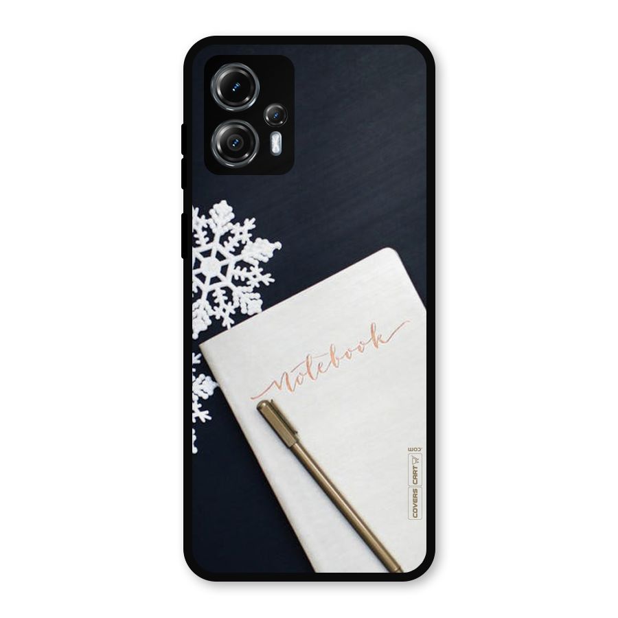 Snowflake Notebook Metal Back Case for Moto G13