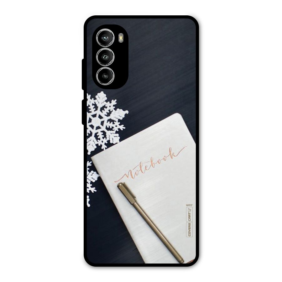 Snowflake Notebook Metal Back Case for Moto G52