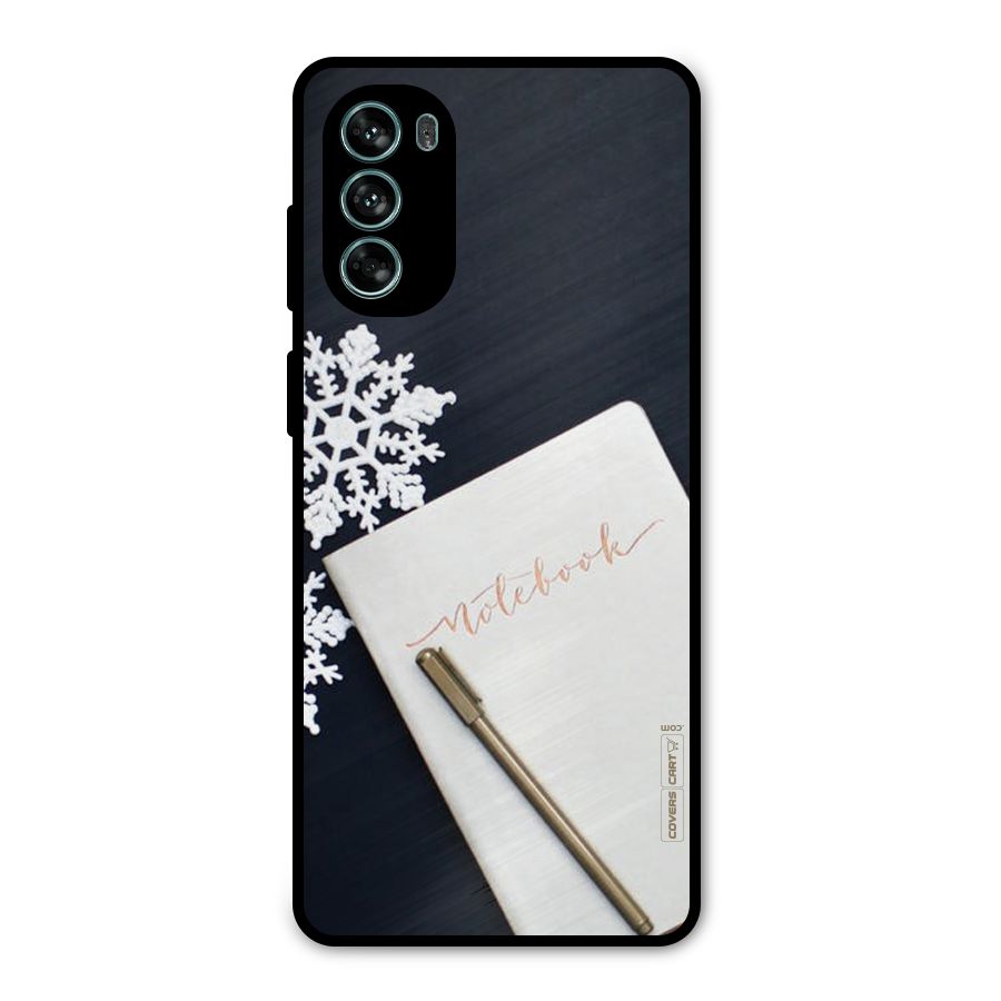 Snowflake Notebook Metal Back Case for Moto G62