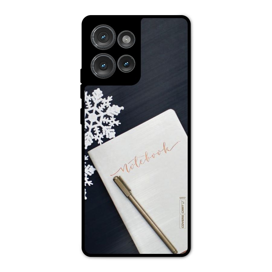 Snowflake Notebook Metal Back Case for Motorola Edge 50