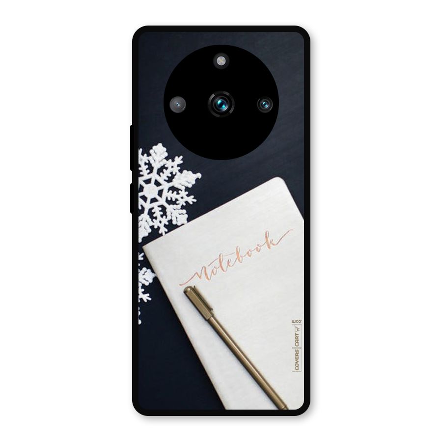 Snowflake Notebook Metal Back Case for Realme 11 Pro