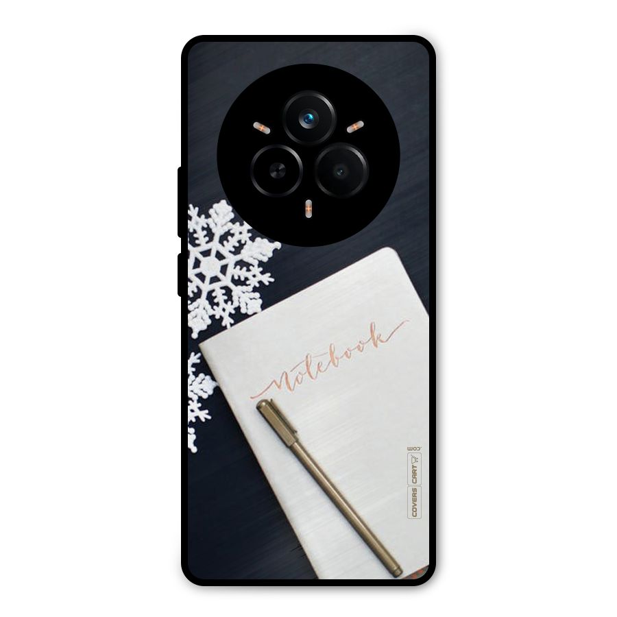 Snowflake Notebook Metal Back Case for Realme 14 Pro