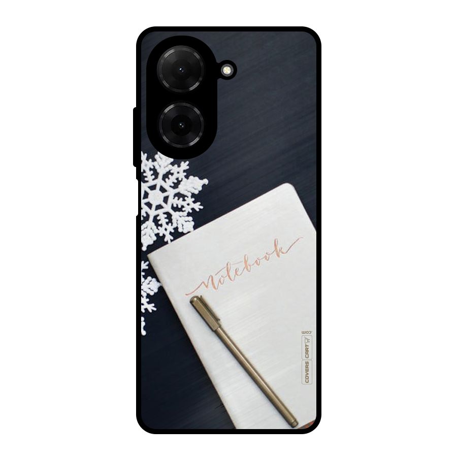 Snowflake Notebook Metal Back Case for Redmi A5 4G