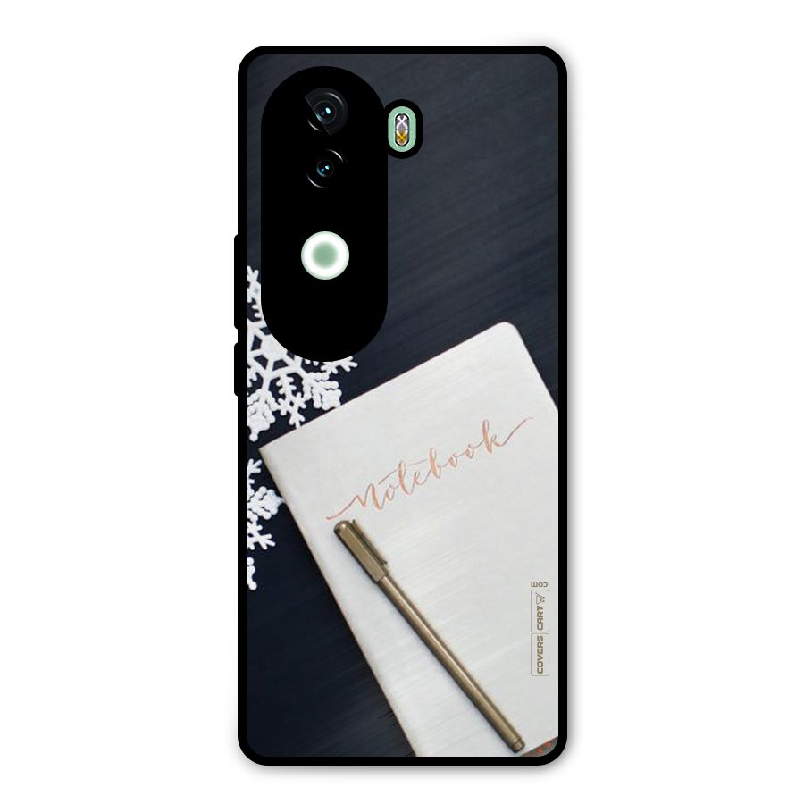Snowflake Notebook Metal Back Case for Vivo V40e