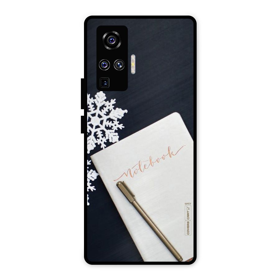 Snowflake Notebook Metal Back Case for Vivo X50 Pro