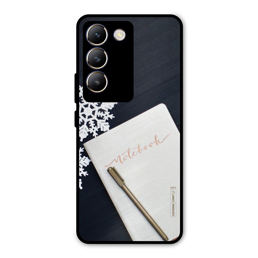 Snowflake Notebook Metal Back Case for Vivo Y200e
