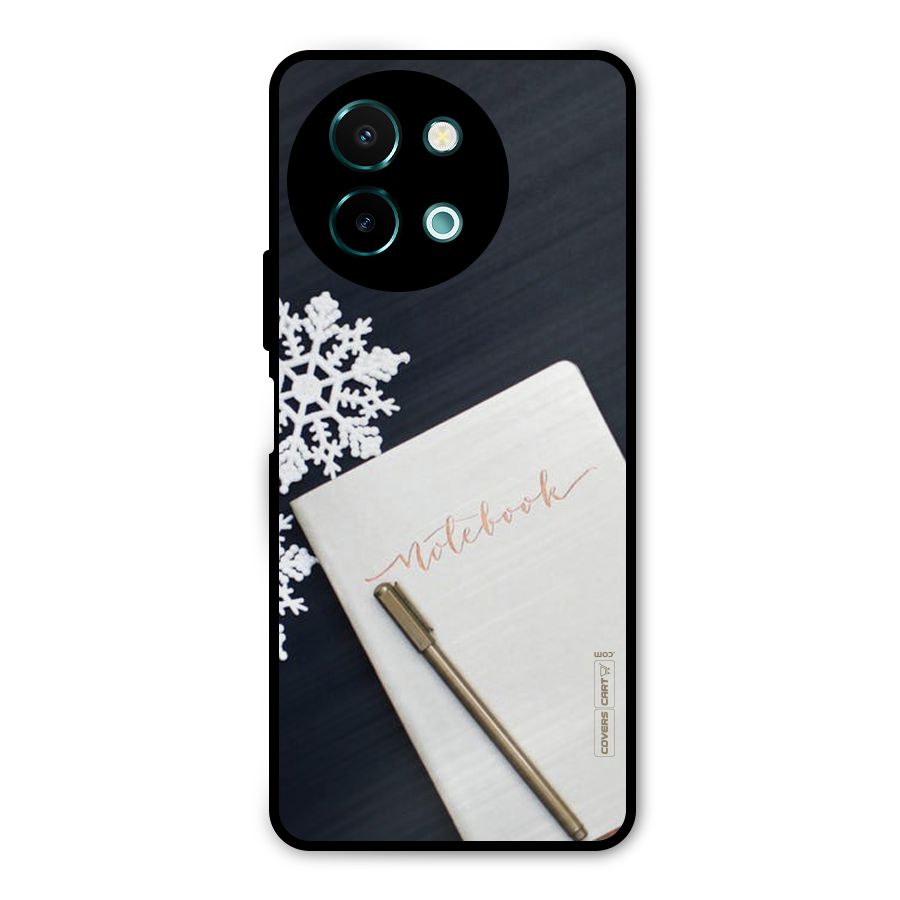 Snowflake Notebook Metal Back Case for Vivo Y58