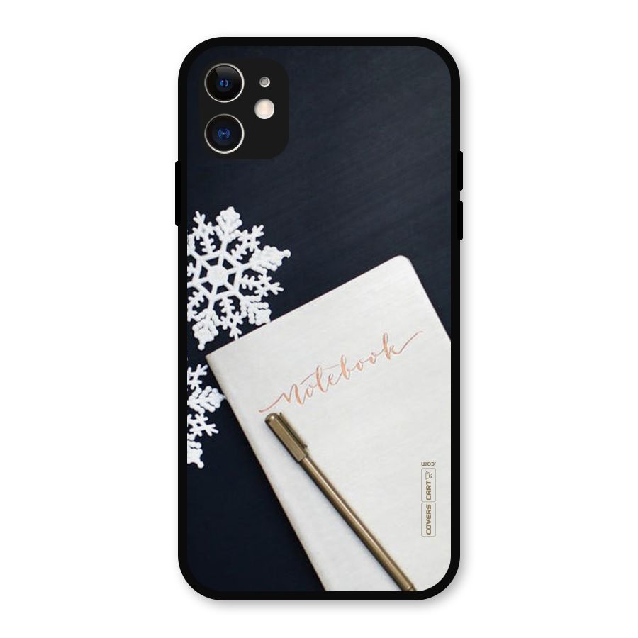 Snowflake Notebook Metal Back Case for iPhone 11