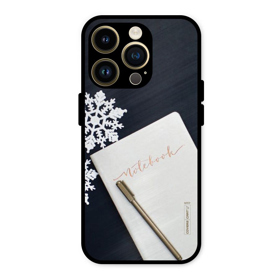 Snowflake Notebook Metal Back Case for iPhone 14 Pro