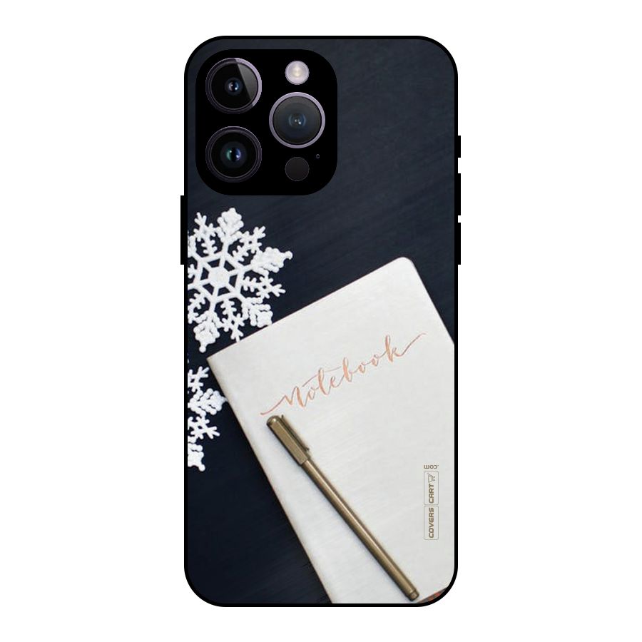 Snowflake Notebook Metal Back Case for iPhone 14 Pro Max