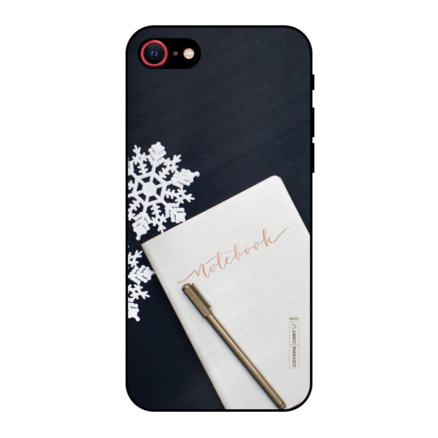 Snowflake Notebook Metal Back Case for iPhone 7