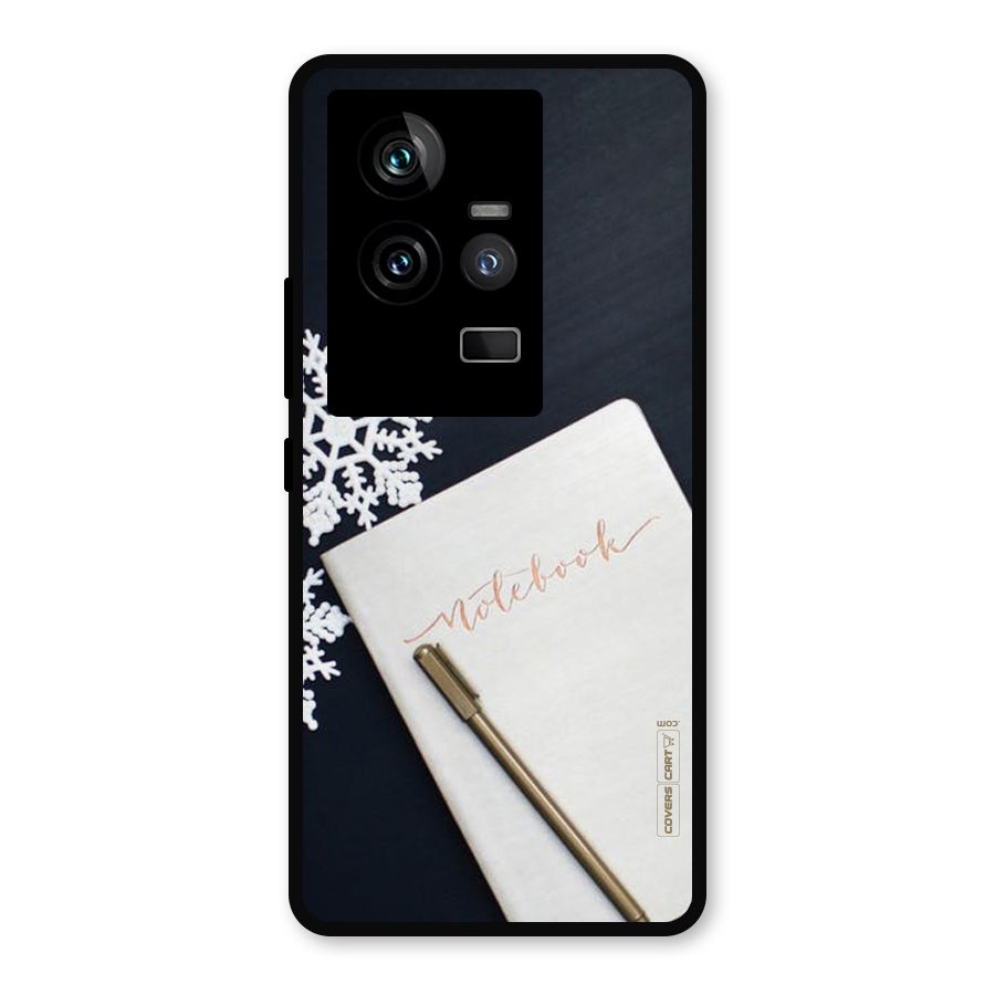 Snowflake Notebook Metal Back Case for iQOO 11 5G