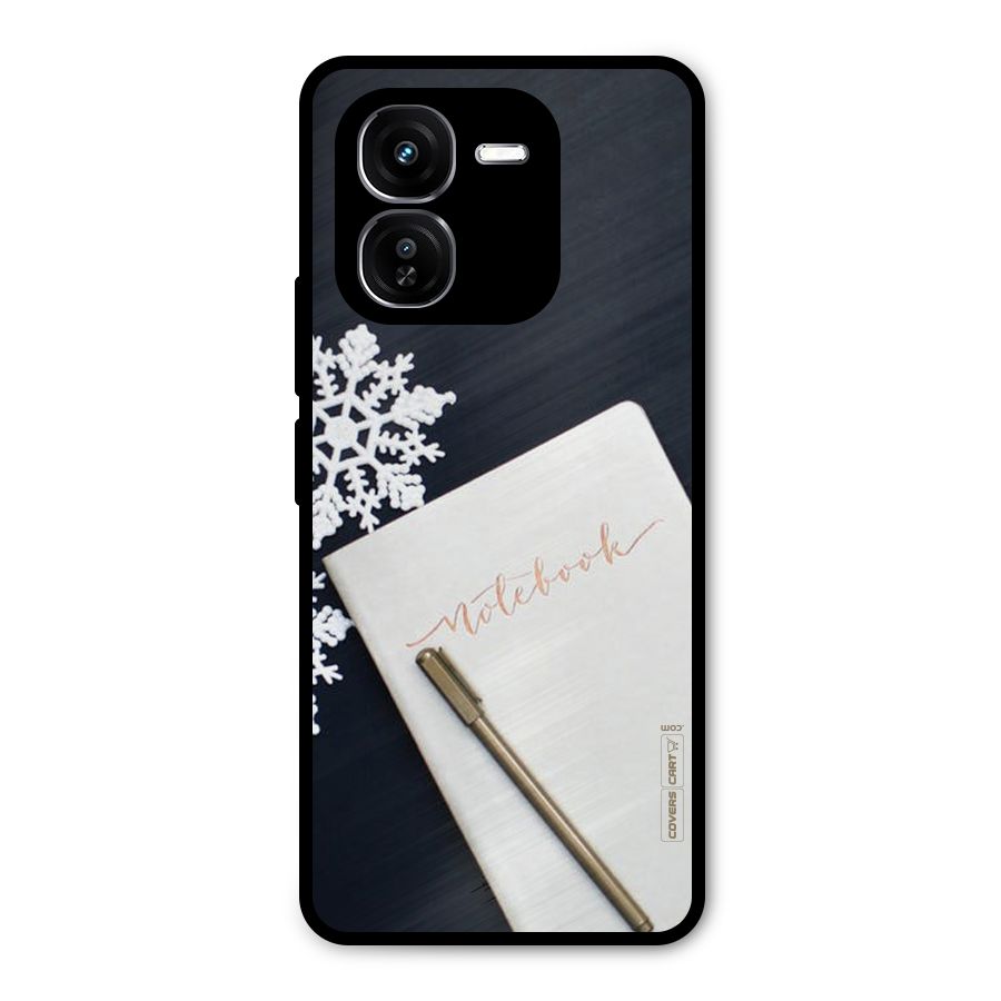 Snowflake Notebook Metal Back Case for iQOO Z9x