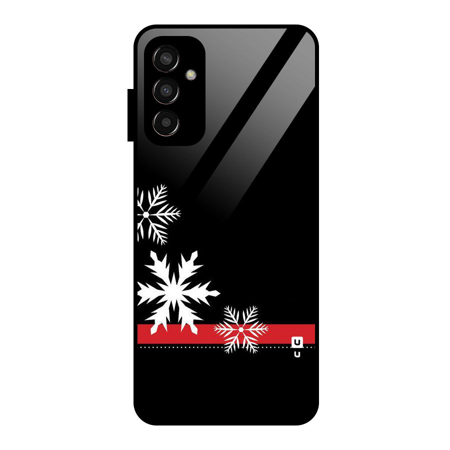Snowflake Ribbon Glass Back Case for Galaxy F13