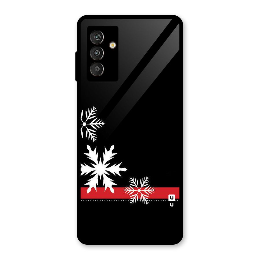 Snowflake Ribbon Glass Back Case for Galaxy M13