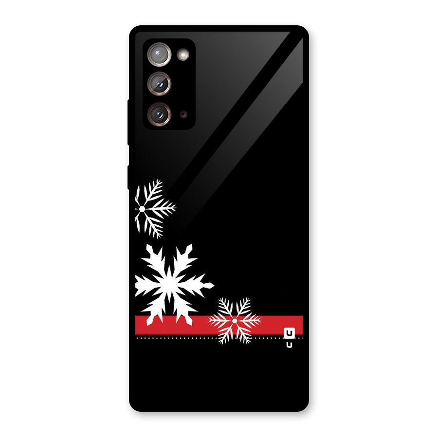 Snowflake Ribbon Glass Back Case for Galaxy Note 20