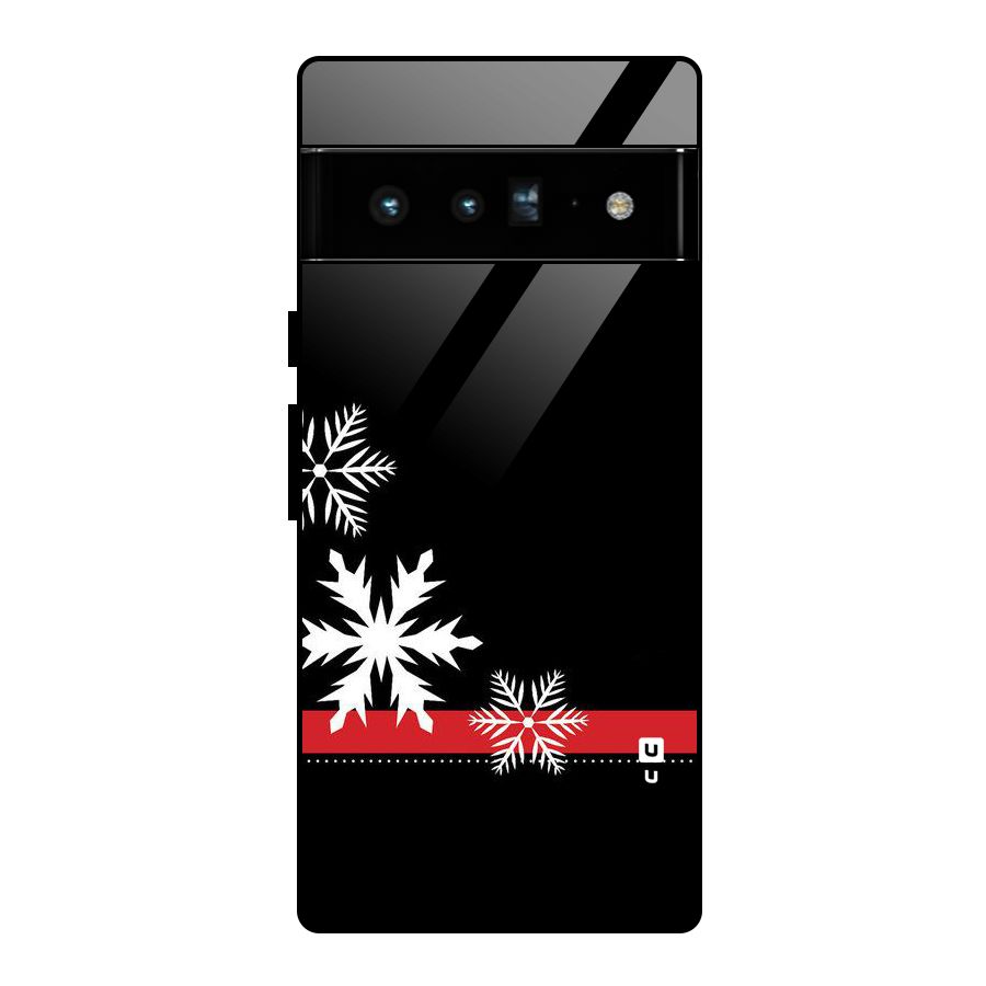 Snowflake Ribbon Glass Back Case for Google Pixel 6 Pro