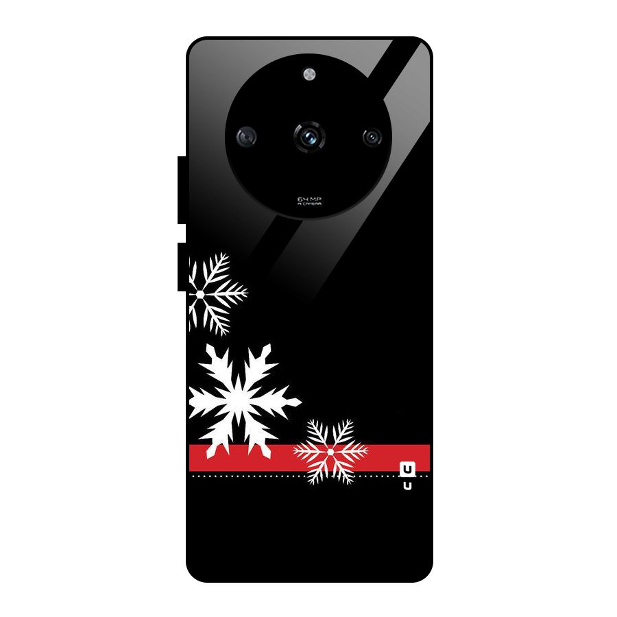 Snowflake Ribbon Glass Back Case for Realme Narzo 60 5G