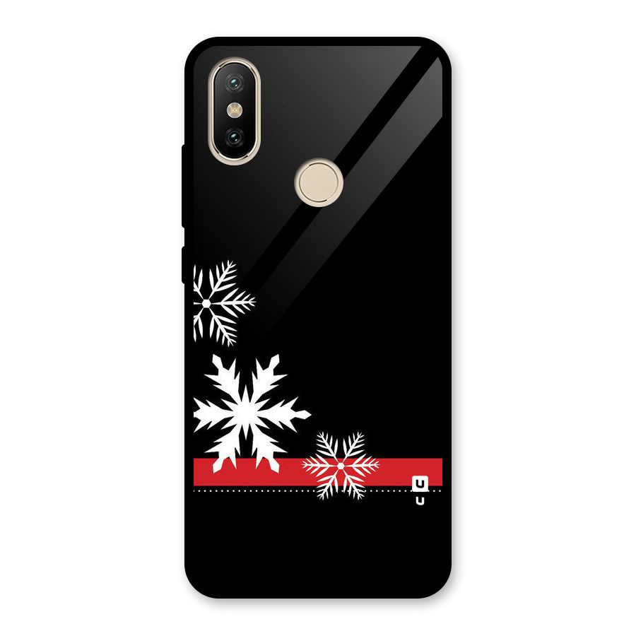 Snowflake Ribbon Glass Back Case for Redmi A2