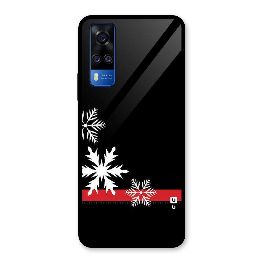 Snowflake Ribbon Glass Back Case for Vivo Y31