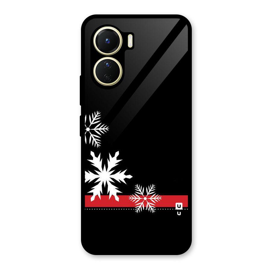 Snowflake Ribbon Glass Back Case for Vivo Y56