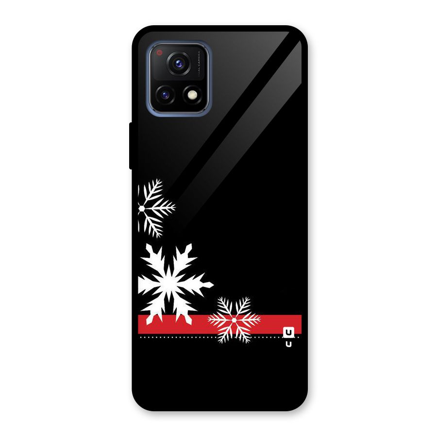 Snowflake Ribbon Glass Back Case for Vivo Y72 5G