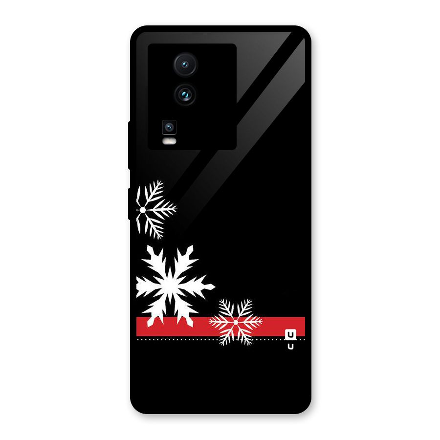 Snowflake Ribbon Glass Back Case for Vivo iQOO Neo 7 Pro
