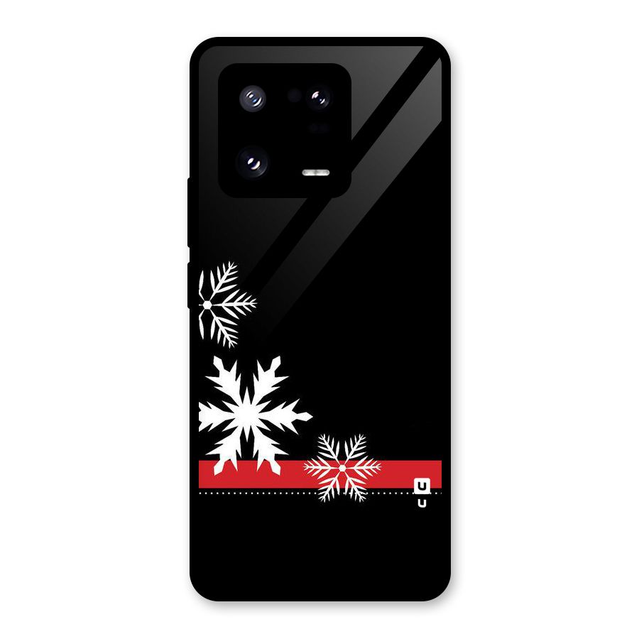Snowflake Ribbon Glass Back Case for Xiaomi 13 Pro
