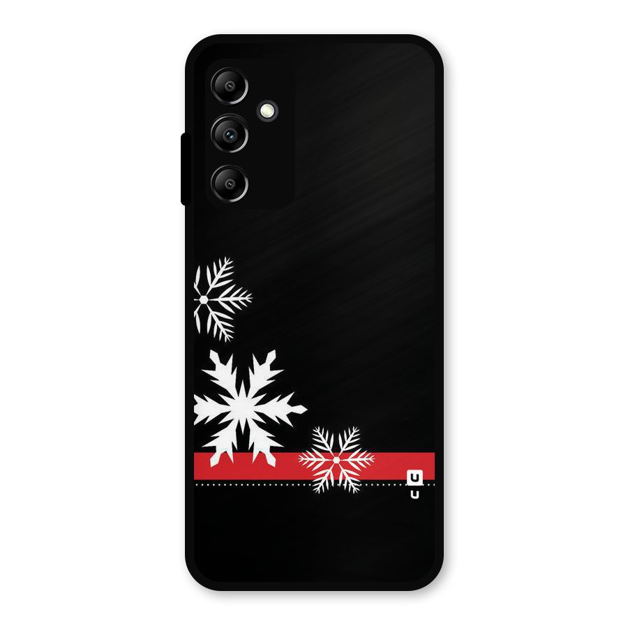 Snowflake Ribbon Metal Back Case for Galaxy A14 5G