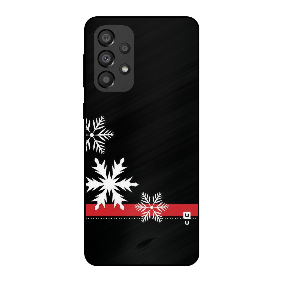 Snowflake Ribbon Metal Back Case for Galaxy A33 5G