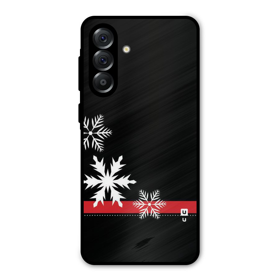 Snowflake Ribbon Metal Back Case for Galaxy A36