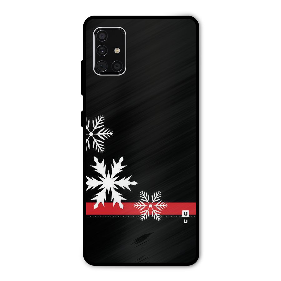 Snowflake Ribbon Metal Back Case for Galaxy A51