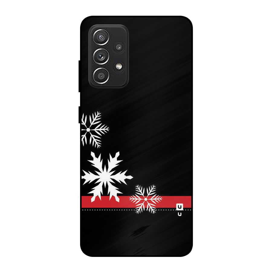 Snowflake Ribbon Metal Back Case for Galaxy A52s 5G
