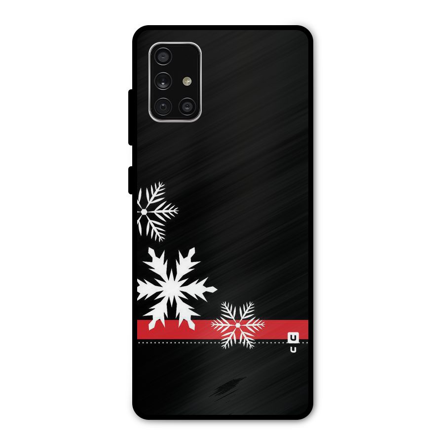 Snowflake Ribbon Metal Back Case for Galaxy A71